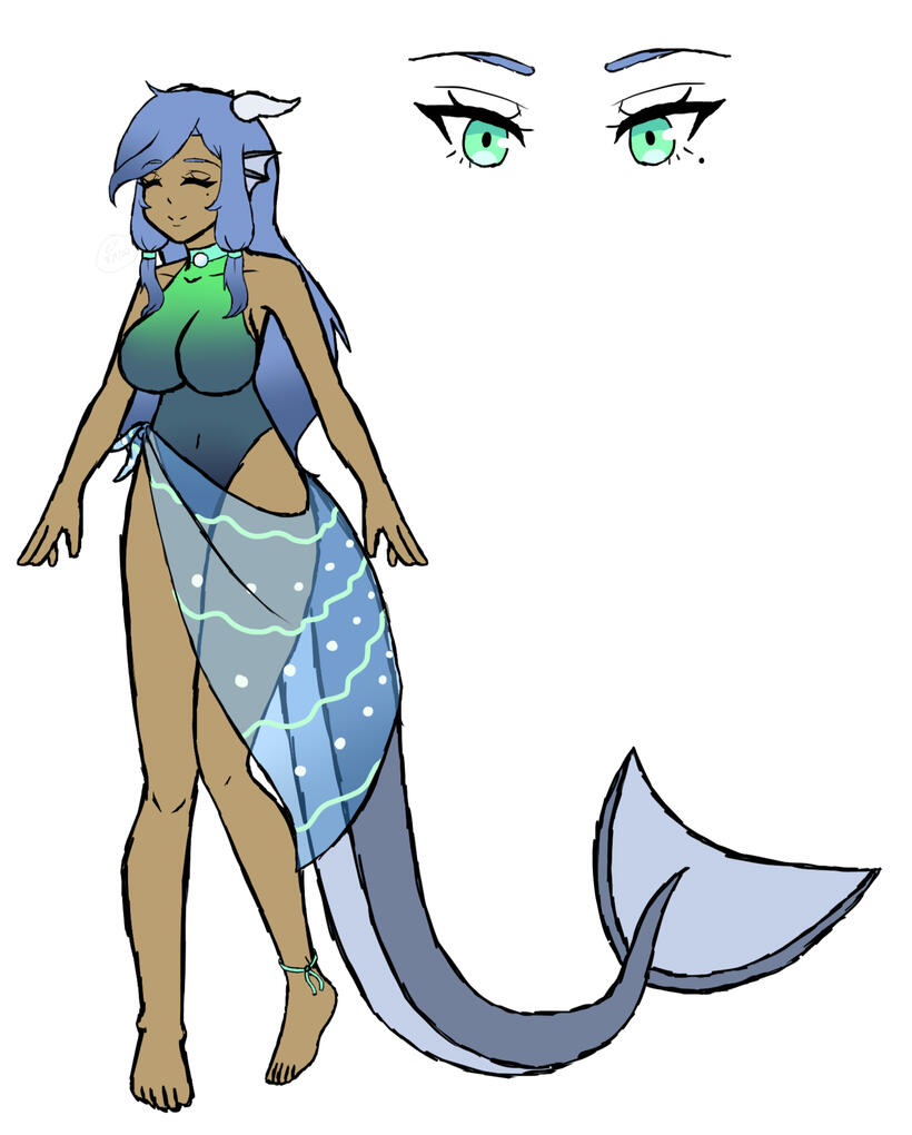 A simple reference sheet of one of my dragon OCs